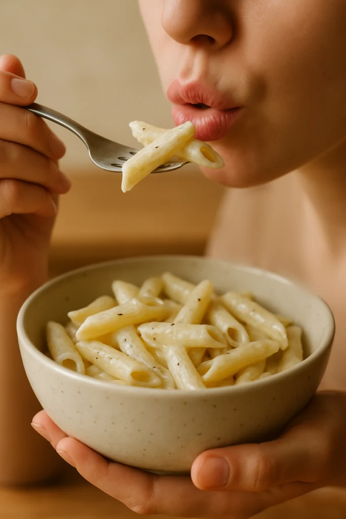 zoya blowing hot pasta